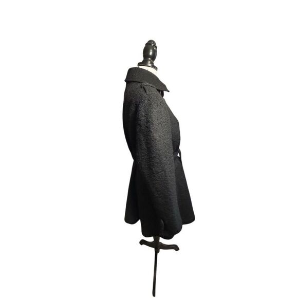 Guess Vintage Women's Double Breasted Trench Coat Black Size PXL Petite - Picture 5 of 16